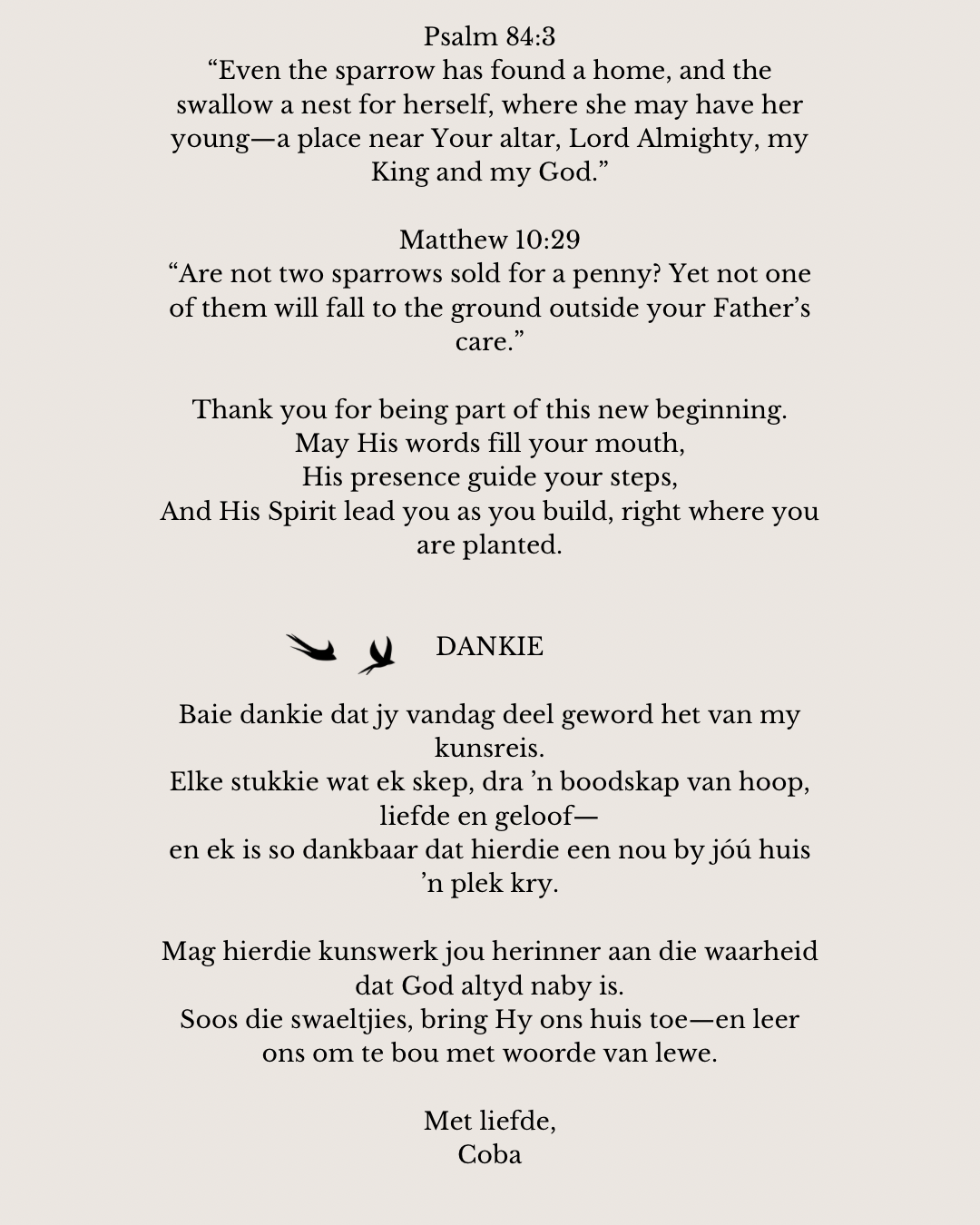 Savior of Swallows - Set of 2 A3 Originals (Canvas Sheet)