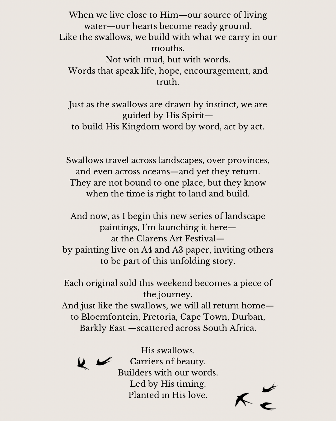 Savior of Swallows - Set of 2 A3 Originals (Canvas Sheet)