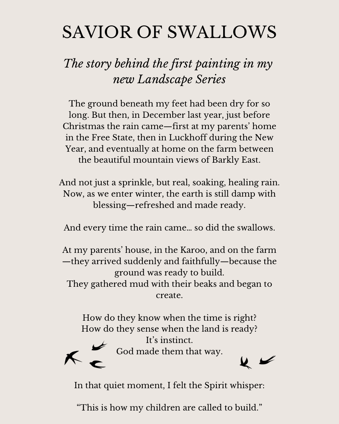 Savior of Swallows - Set of 2 A3 Originals (Canvas Sheet)